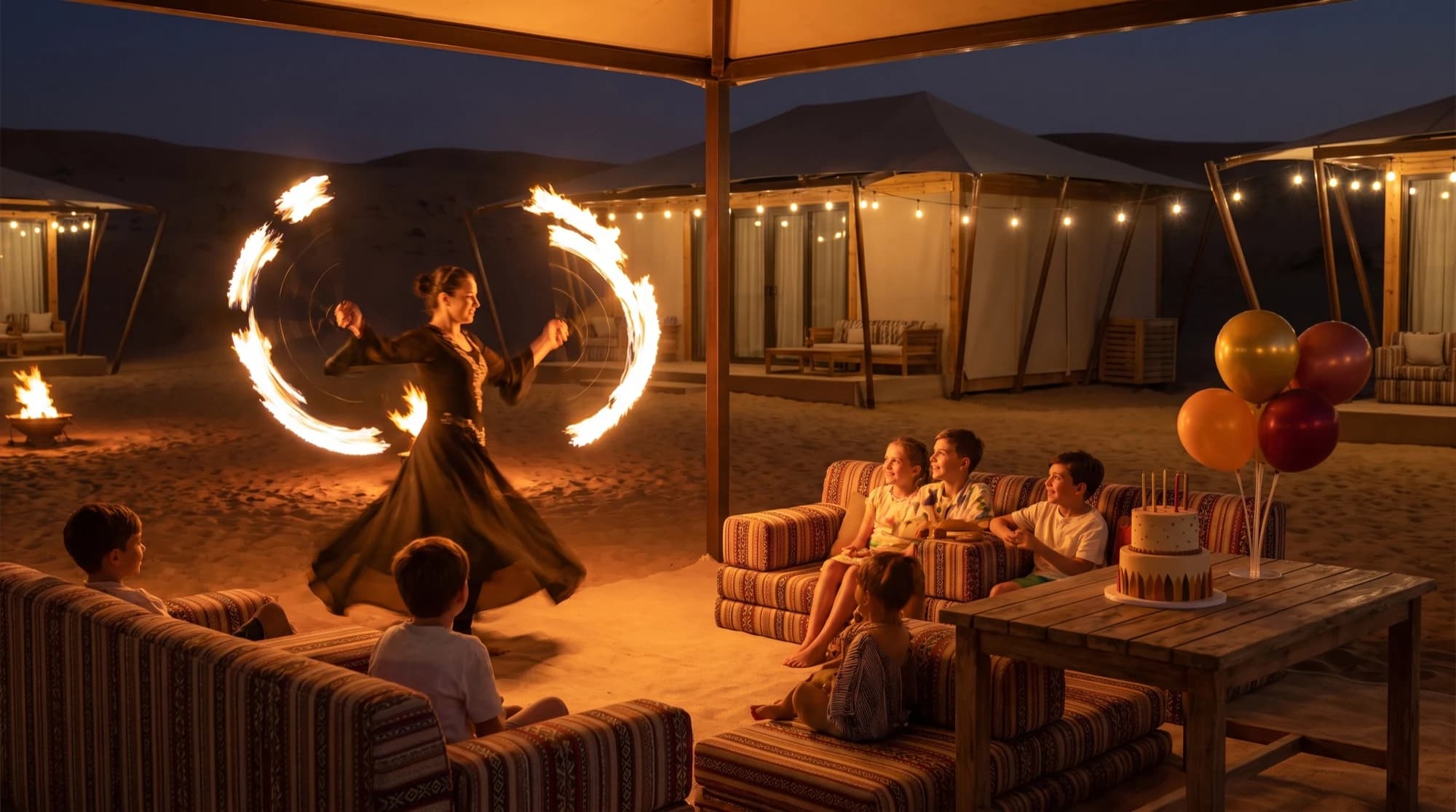 Fire Desert Birthday Dubai